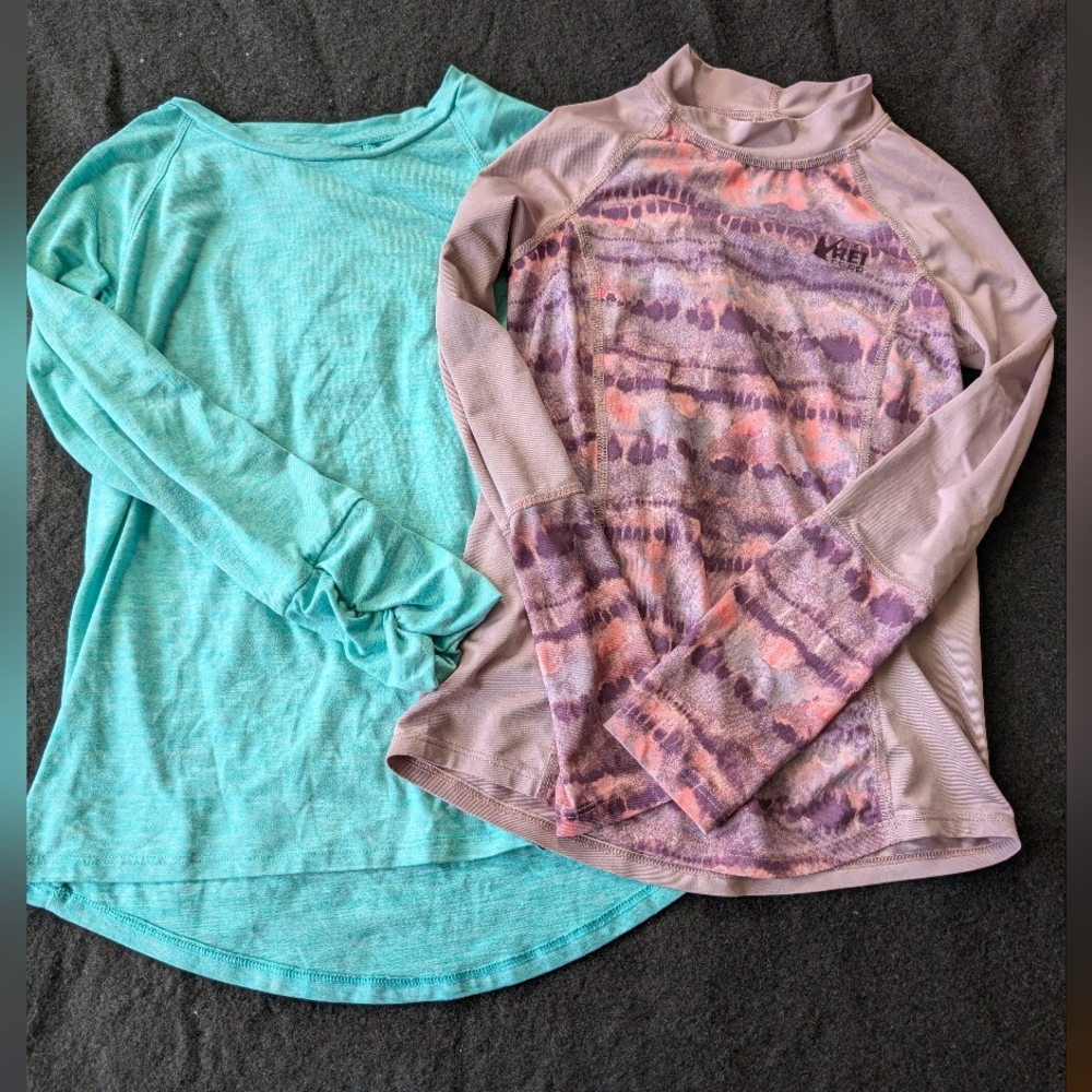 Box#31 ♨️ 5 For $35 ♨️ Champion & REI Girl's Long Sleeve Tees